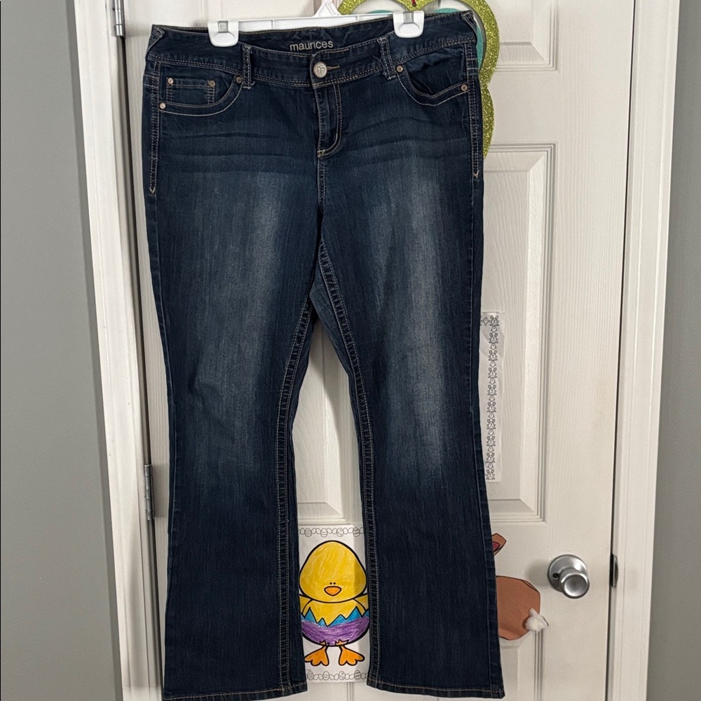 Maurices Women's Deep Indigo Flare Jeans